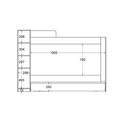 Beliche Cama Auxiliar Ditália Treliche Cm-15 Preto