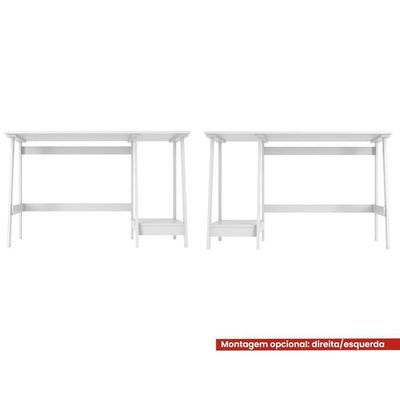 Mesa Escritório Escrivaninha Ditália Mc-190 Branco