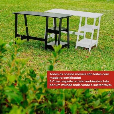 Mesa Escritório Escrivaninha Ditália Mc-190 Branco