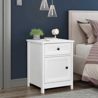 Mesa De Cabeceira Ditália 1 Gaveta 1 Porta Dm-114 Branco