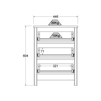 Mesa De Cabeceira Ditália Conjunto Com 2 Unidades Dm-114 Branco