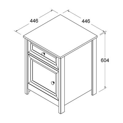 Mesa De Cabeceira Ditália Conjunto Com 2 Unidades Dm-114 Branco