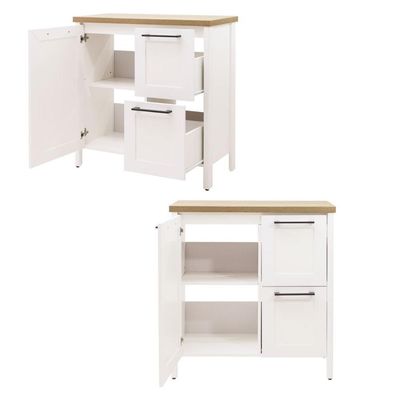 Aparador Buffet Ditália Com Tampo + Espelho Bn-01 Branco