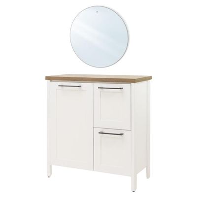 Aparador Buffet Ditália Com Tampo + Espelho Bn-01 Branco