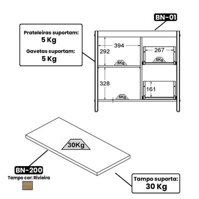 Aparador Buffet Ditália Com Tampo + Espelho Bn-01 Branco