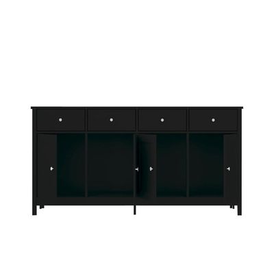 Aparador Buffet Ditália 4 Portas 4 Gavetas R-626 Preto
