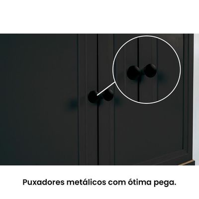 Aparador Buffet Ditália 2 Gav 2 Portas 2 Unidades R-629 Preto