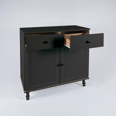 Aparador Buffet Ditália 2 Gav 2 Portas 2 Unidades R-629 Preto