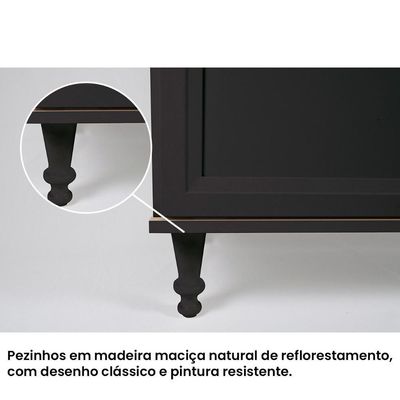 Aparador Buffet Ditália 2 Gav 2 Portas 2 Unidades R-629 Preto