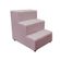 Escada Escadinha Pet Cachorro 3 Degraus Rampa Suede Grace Rosê