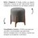 Puff Banqueta Decorativo Redondo Sala Estar Marrocos Suede Cinza