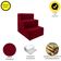 Escada Escadinha Pet Cachorro 3 Degraus Rampa Suede Grace Vermelho