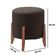 Puff Banqueta Decorativo Redondo Sala Estar Marrocos Suede Marrom