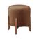 Puff Banqueta Decorativo Redondo Sala Estar Marrocos Suede capuccino