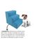 Escada Escadinha Pet Cachorro 3 Degraus Rampa Suede Grace Azul Turquesa