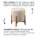 Puff Estofado Decorativo Sala Redondo Luxo Londres Linho marfim
