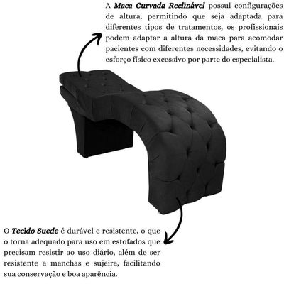Maca Para Estética Facial Cílios Sobrancelhas Suede Maíra Preto