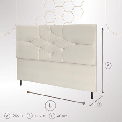 Cabeceira Cama Box Casal 140 Cm Virgínia Suede Marrom