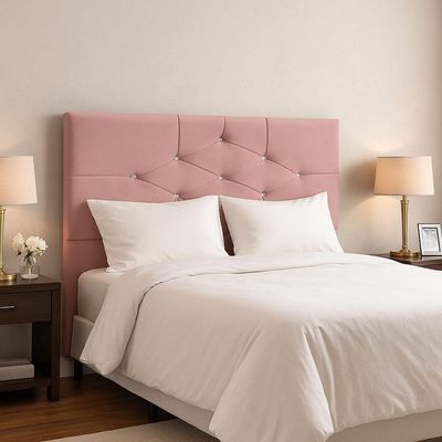 Cabeceira Cama Box Casal 90 Cm Virgínia Suede Rosa