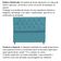 Cabeceira Solteiro Cama Box Estofada 90 Cm Suede Lisboa Azul Turquesa
