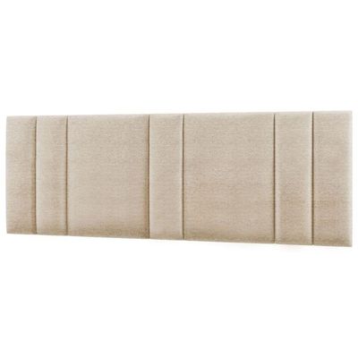 Cabeceira Estofada Cama Casal King Size Led Star 200 Cm Bivolt Linho Bege