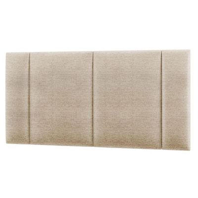 Cabeceira Estofada Iluminação Led Glow Cama Box Casal 140 Cm Linho Bege
