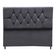 Cabeceira Cama Box Solteiro 90 Cm Geovana Suede Cinza Escuro