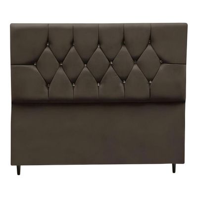 Cabeceira Para Cama Box Estofada Casal 140 Cm Suede Isabela Marrom