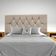 Cabeceira Cama Box Estofada Queen 160 Cm Geovana Suede Bege