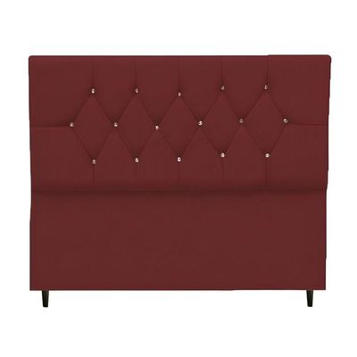 Cabeceira Para Cama Box Estofada Casal 140 Cm Suede Isabela Bordô