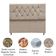 Cabeceira Cama Box Estofada Queen 160 Cm Geovana Suede Bege
