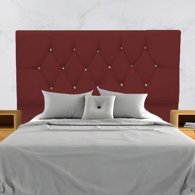 Cabeceira Para Cama Box Estofada Casal 140 Cm Suede Isabela Bordô