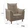 Poltrona Decorativa Sala De Estar Quarto Leitura Azera Suede Bege Escuro