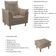 Poltrona Decorativa Sala De Estar Quarto Leitura Azera Suede Bege Escuro