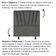 Cabeceira Estofada Cama Box Solteiro 100 Cm Louise Suede Cinza