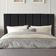Cabeceira Estofada Cama Casal Box140 Cm Luana Linho E Frame Preto