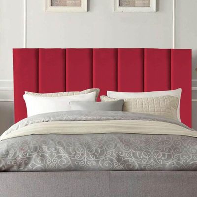 Cabeceira Estofada Cama Solteiro 90 Cm Sophia Carla Suede Vermelho