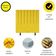 Cabeceira Estofada Cama Box Casal 140 Cm Sophia Carla Suede Amarelo