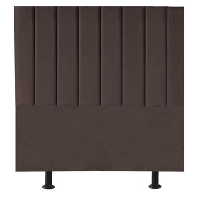 Cabeceira Estofada Cama Box Solteiro 90 Cm Maria Suede Marrom