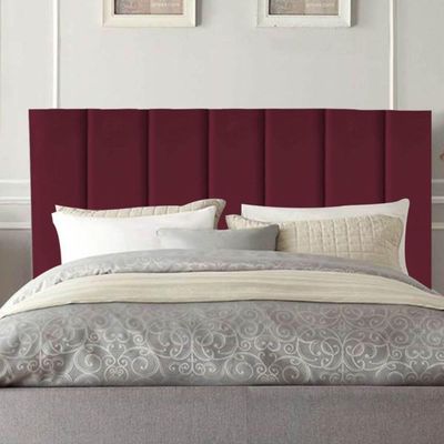 Cabeceira Estofada Cama Solteiro 90 Cm Sophia Carla Suede Bordô