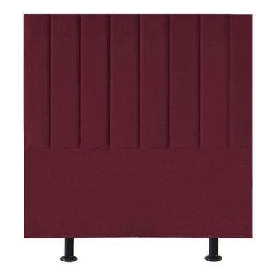 Cabeceira Estofada Cama Solteiro 90 Cm Sophia Carla Suede Bordô