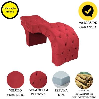 Maca Para Estética Facial Cílios Sobrancelhas Veludo Maíra Vermelho