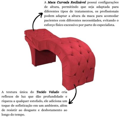 Maca Para Estética Facial Cílios Sobrancelhas Veludo Maíra Vermelho