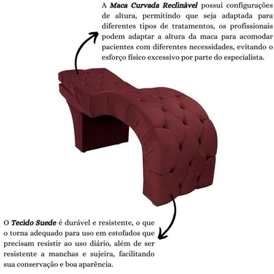 Maca Para Estética Facial Cílios Sobrancelhas Suede Maíra Bordô