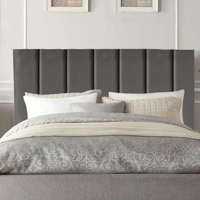 Cabeceira De Cama Solteiro Box 100 Cm Karla Carla Suede Cinza Escuro