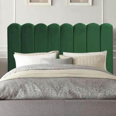 Cabeceira Nuvem Cama Box Casal 140 Cm Alanis Suede Verde