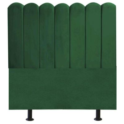 Cabeceira Nuvem Cama Box Casal 140 Cm Alanis Suede Verde