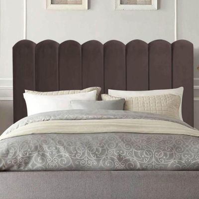 Cabeceira Nuvem Cama Box King 195 Cm Alanis Suede Marrom