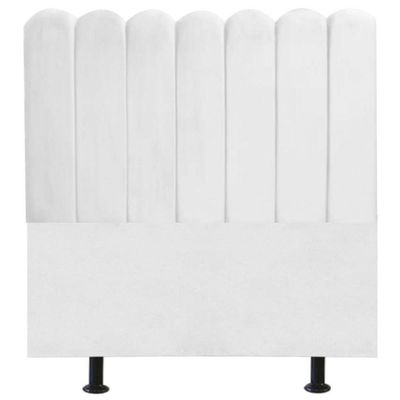 Cabeceira Nuvem Cama Box Casal 140 Cm Alanis Suede Branco