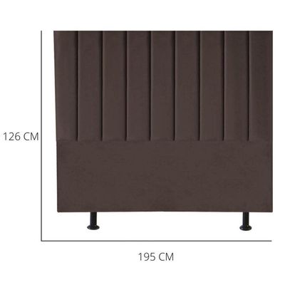 Cabeceira Estofada De Cama Casal King 195 Cm Laura Corino Marrom
